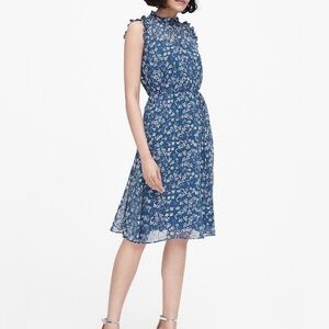 Banana Republic Blue Floral Dress Size 0